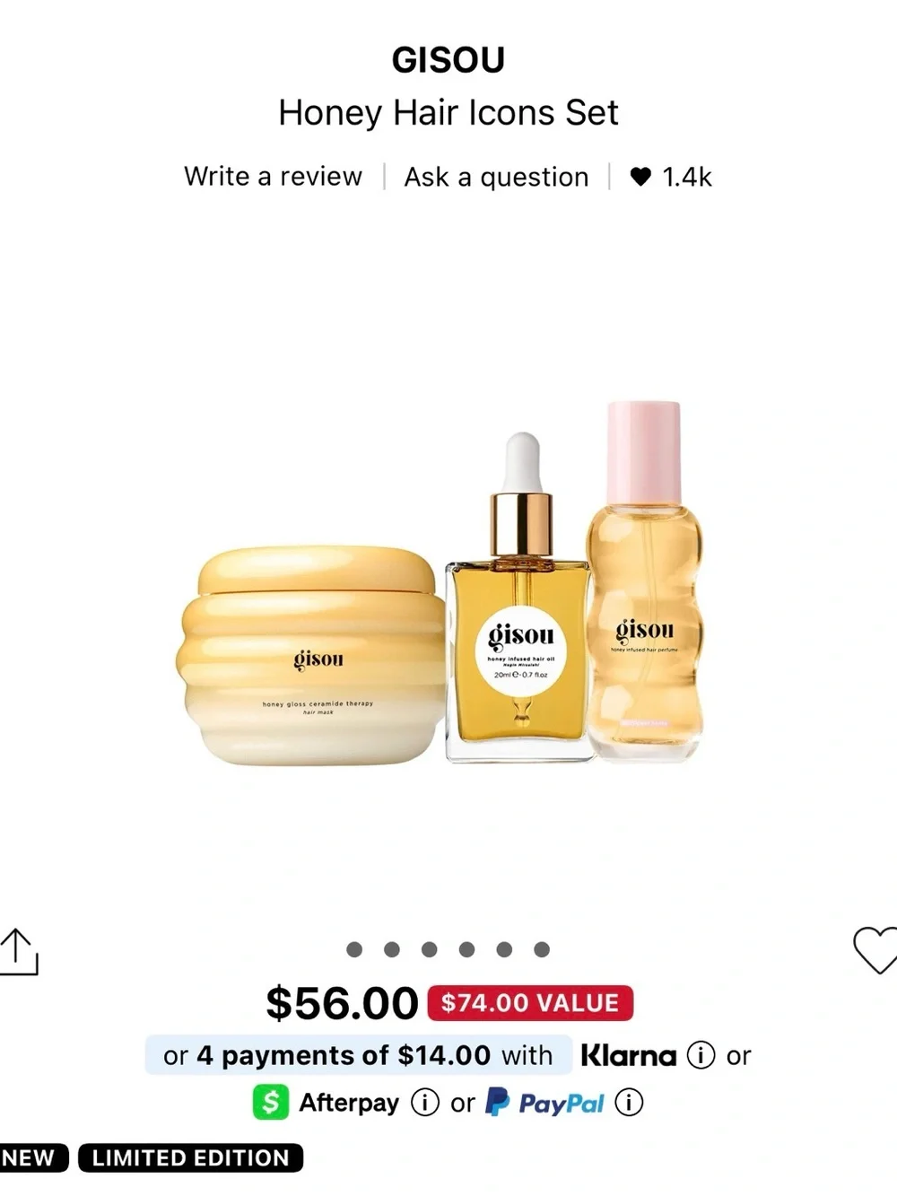 Gisou Honey Glow Icons Hair Treatment Set — Cream & Pink